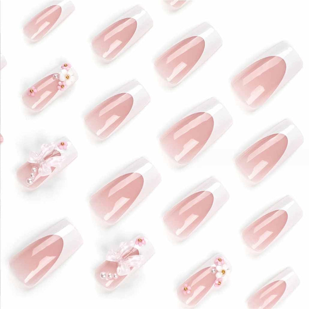 Uñas Foccna con acabado 3D brillante para look glamoroso