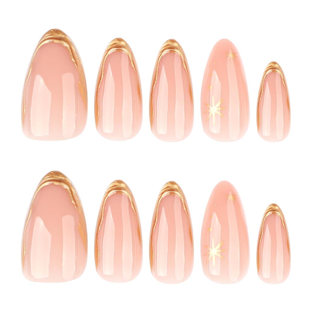 Foccna set de uñas con acabado brillante y borde suave.