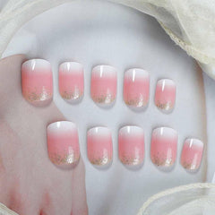 Uñas Foccna para aplicación rápida, color rosa elegante