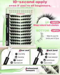 10–18mm cluster lashes that blend naturally with your own lashes