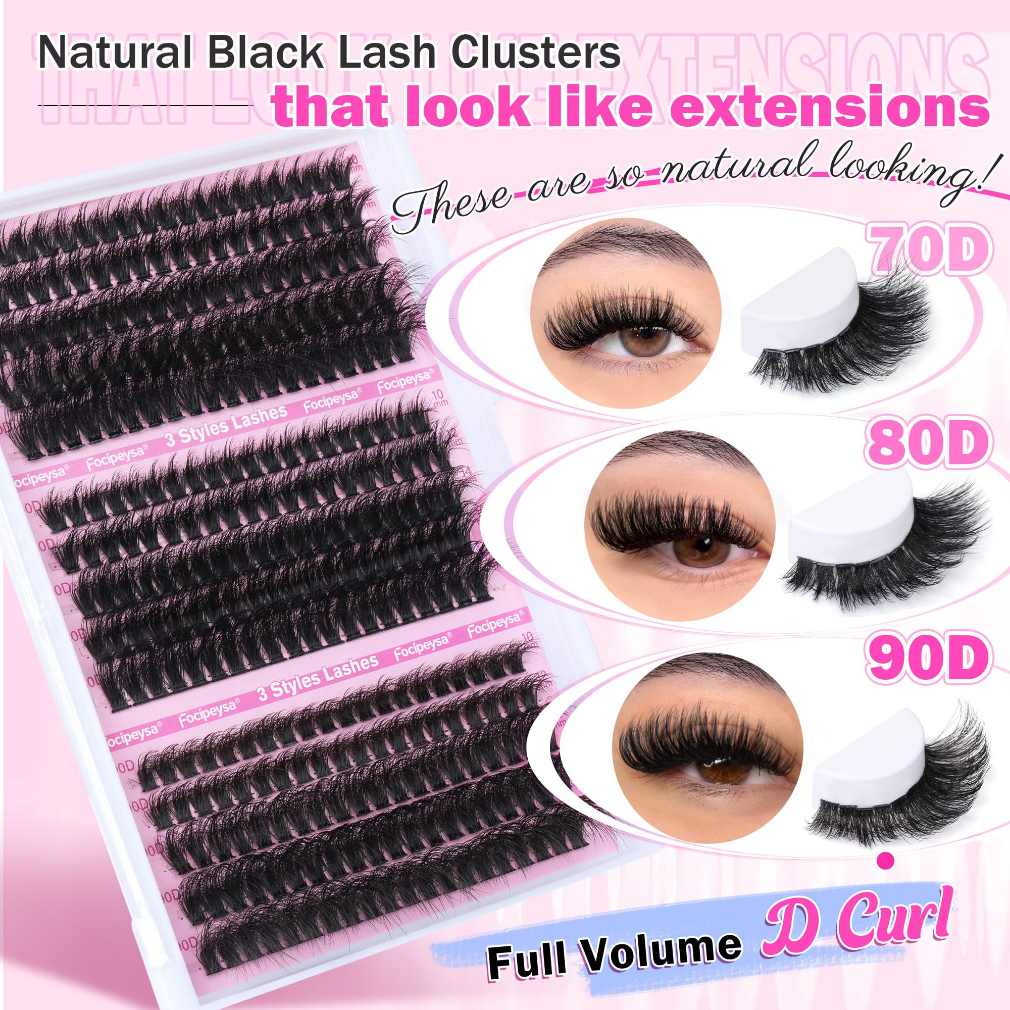 Focipeysa 10-18mm mixed cluster lengths display varied styles