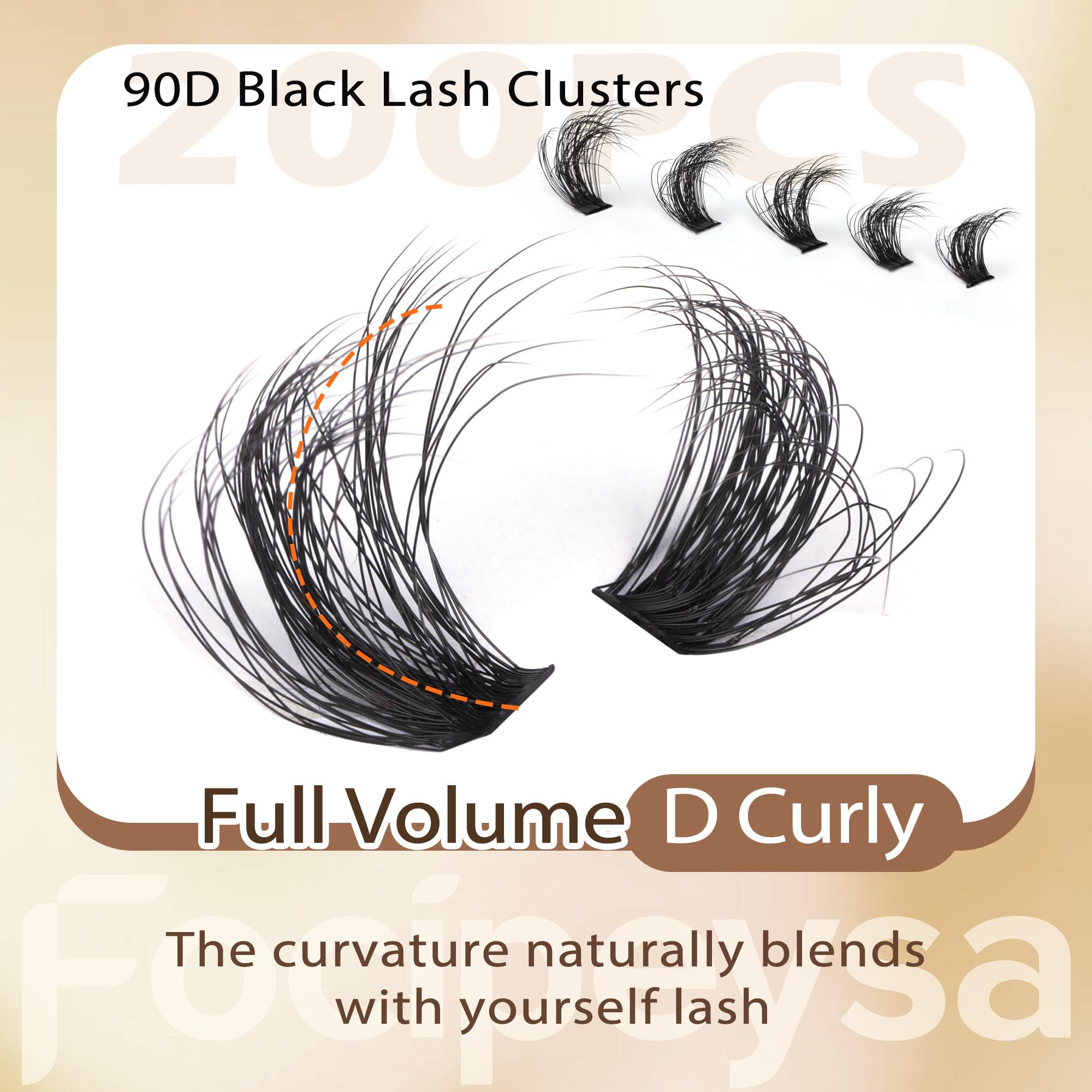 Focipeysa 200pcs natural-look lash clusters for affordable DIY glam.