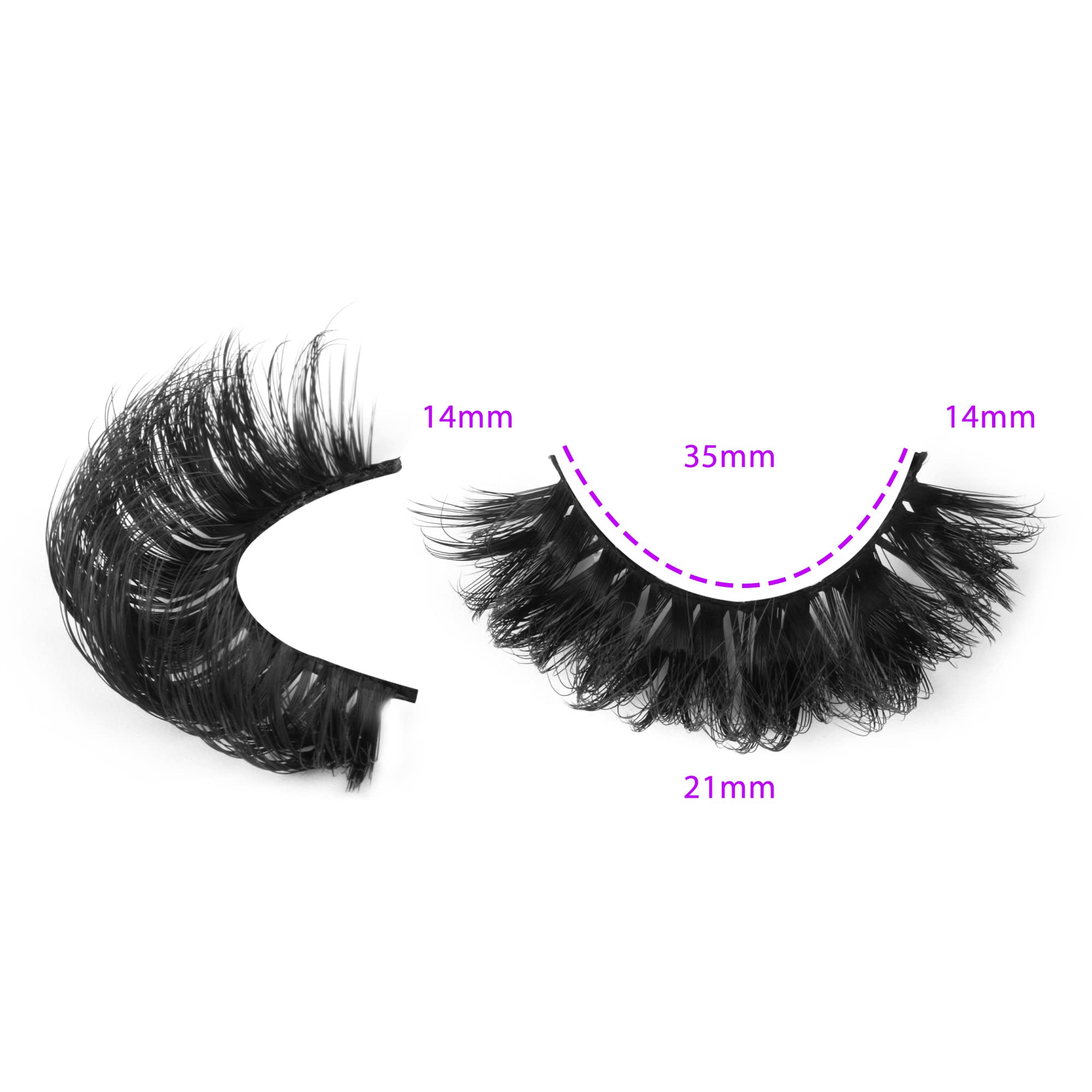 Focipeysa 21mm lashes providing volume with lightweight comfort