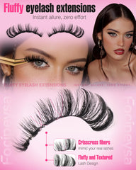 Focipeysa 5D faux mink lashes with cat-eye shape highlight eyes subtly.