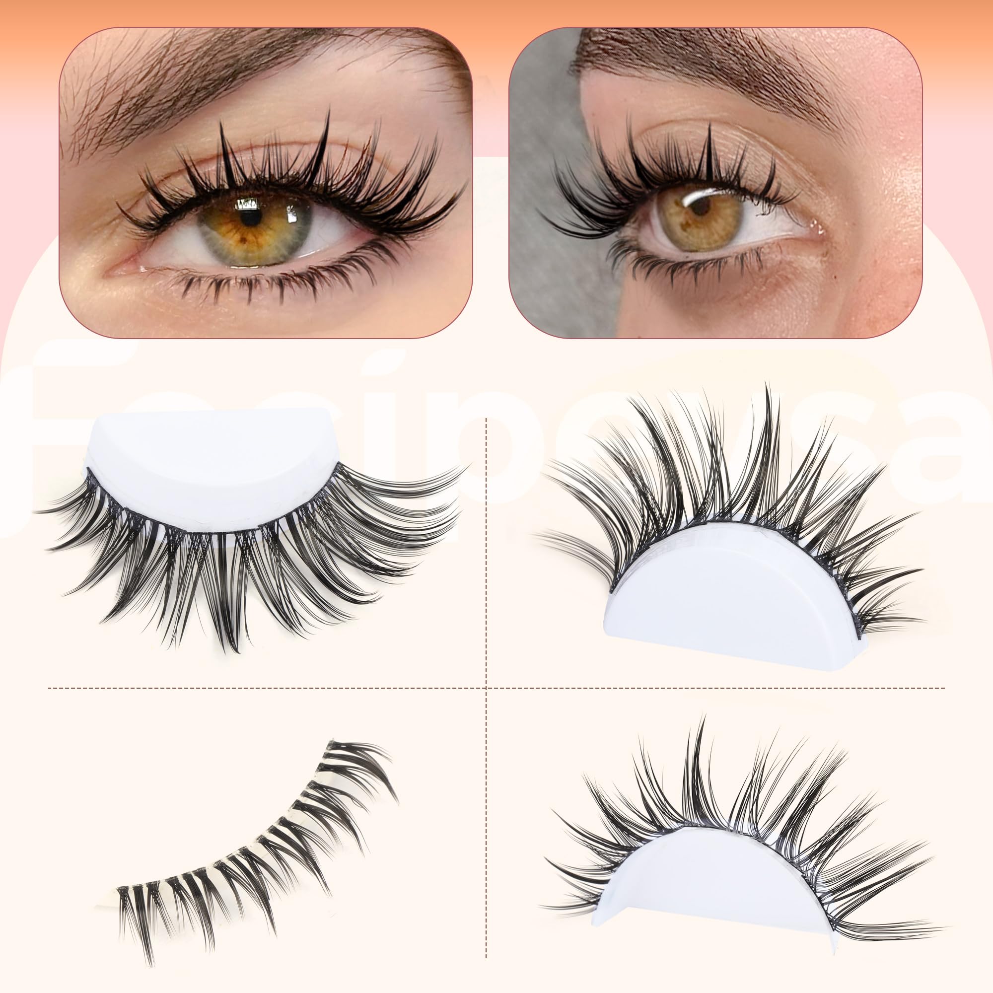 Focipeysa bottom lashes 5-6mm blend for seamless eyes and drama