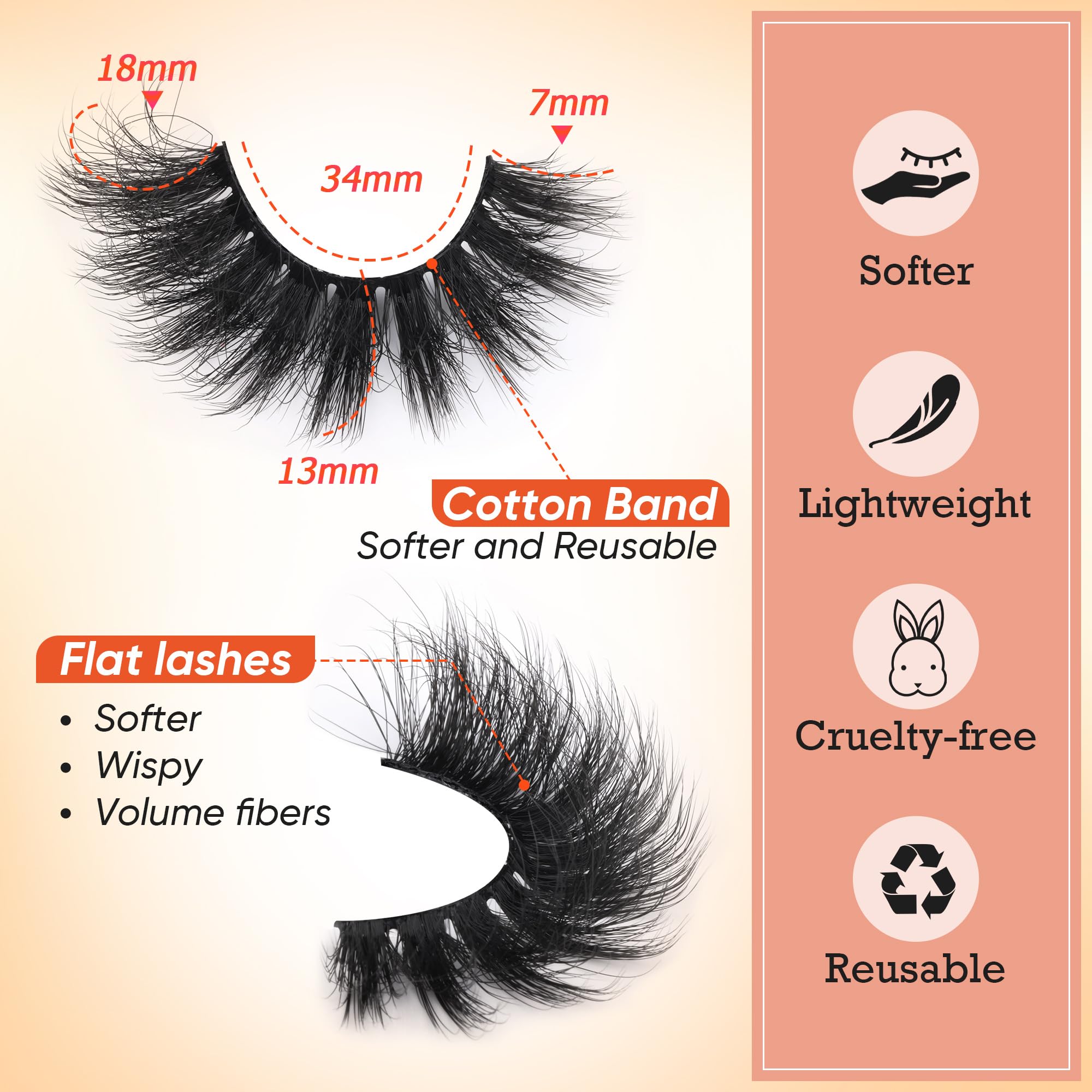Focipeysa cat-eye mink lashes for bigger-looking eyes and definition
