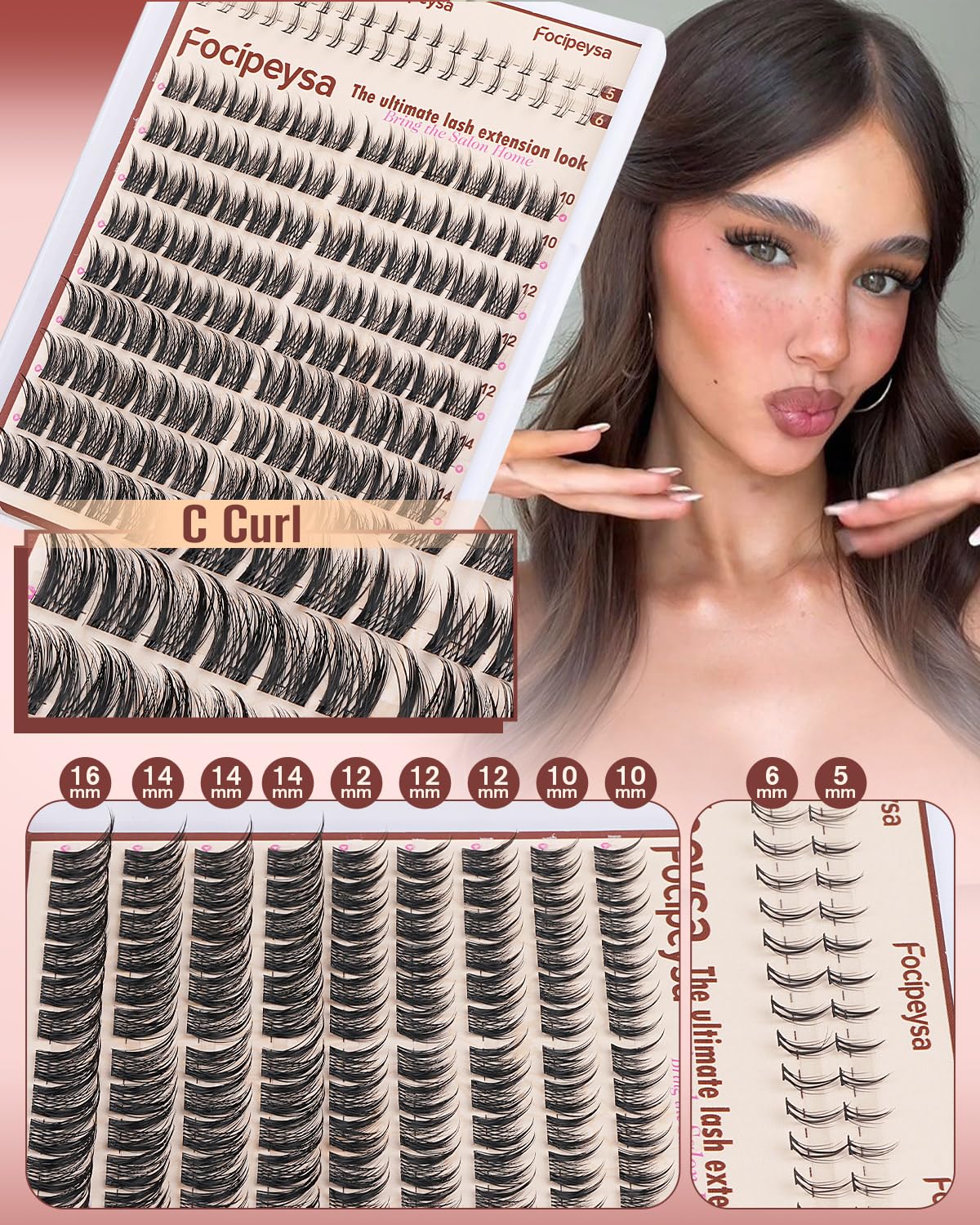 Focipeysa CD curl lashes deliver lasting curl that stays comfortable.