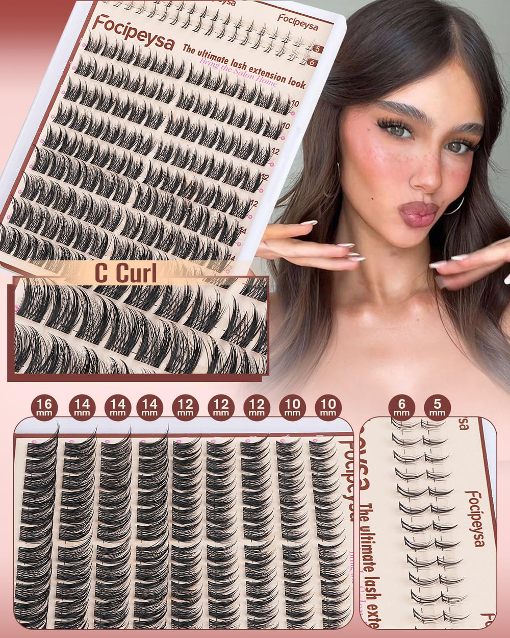 Focipeysa CD curl lashes deliver lasting curl that stays comfortable.