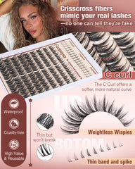 Focipeysa custom-density DIY lashes allow adjustable volume at home.