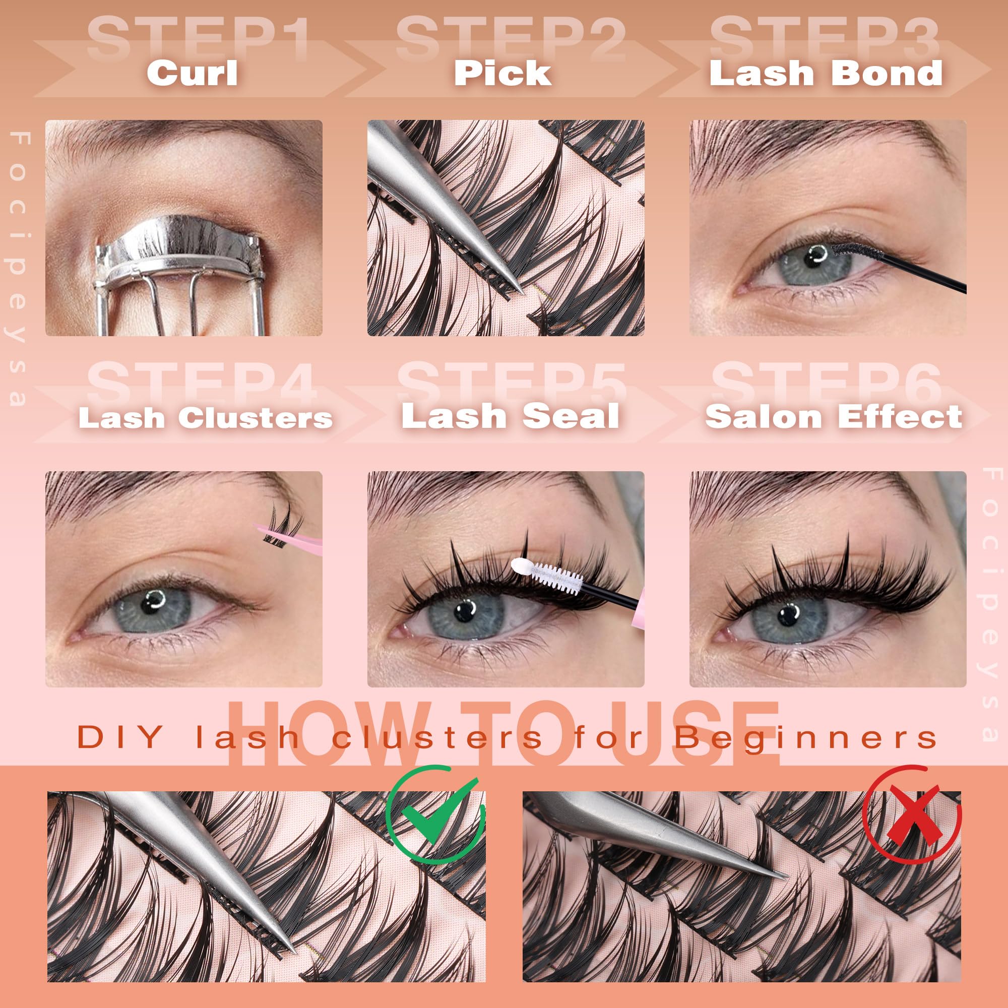 Focipeysa D-curl clusters are reusable and maintain curl after wear