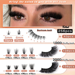 Focipeysa DIY lash application process demonstration.