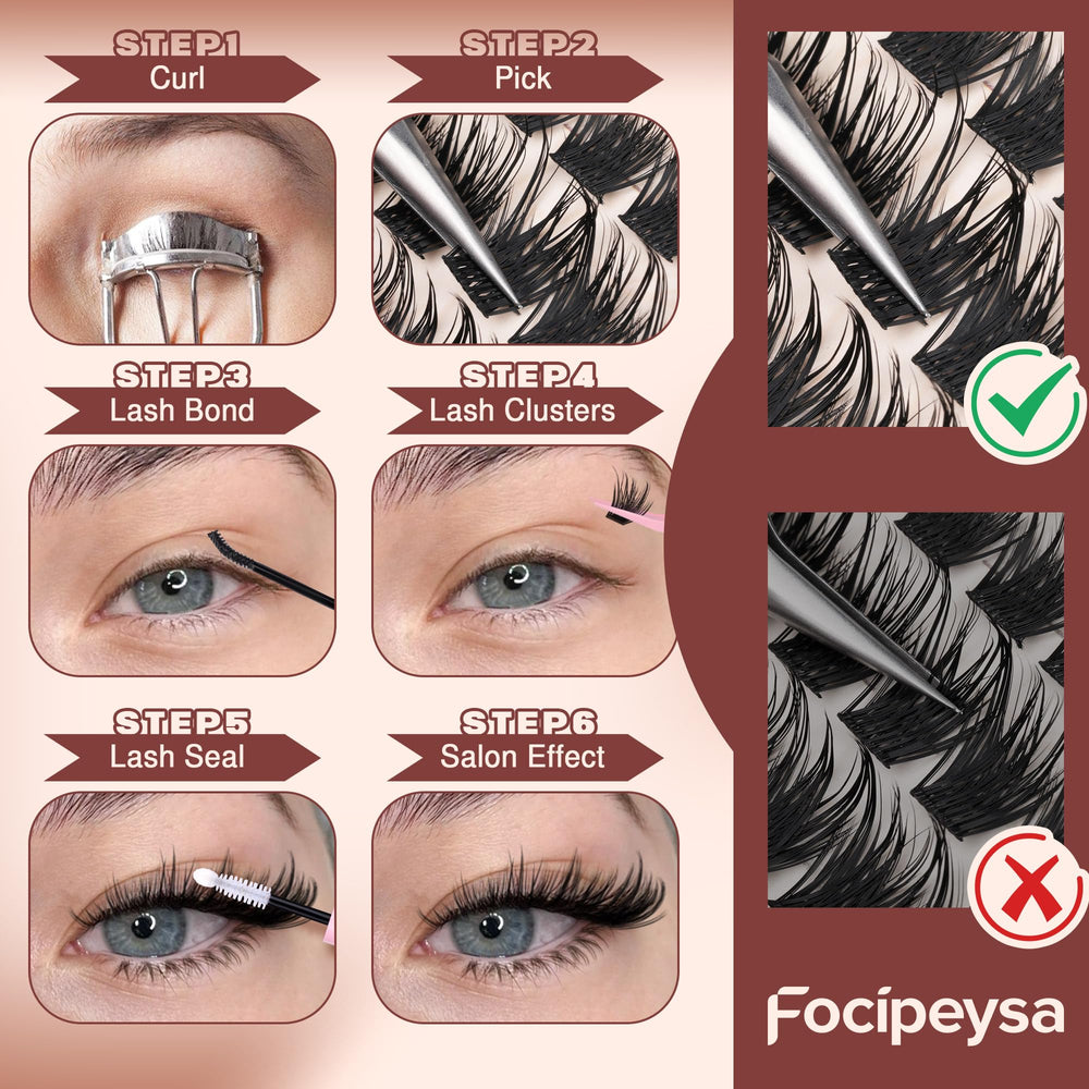 Focipeysa easy-home-lash-extension kit for salon-quality results