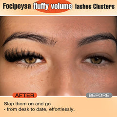Focipeysa fluffy ruffle lashes 8D for a fuller cat-eye look