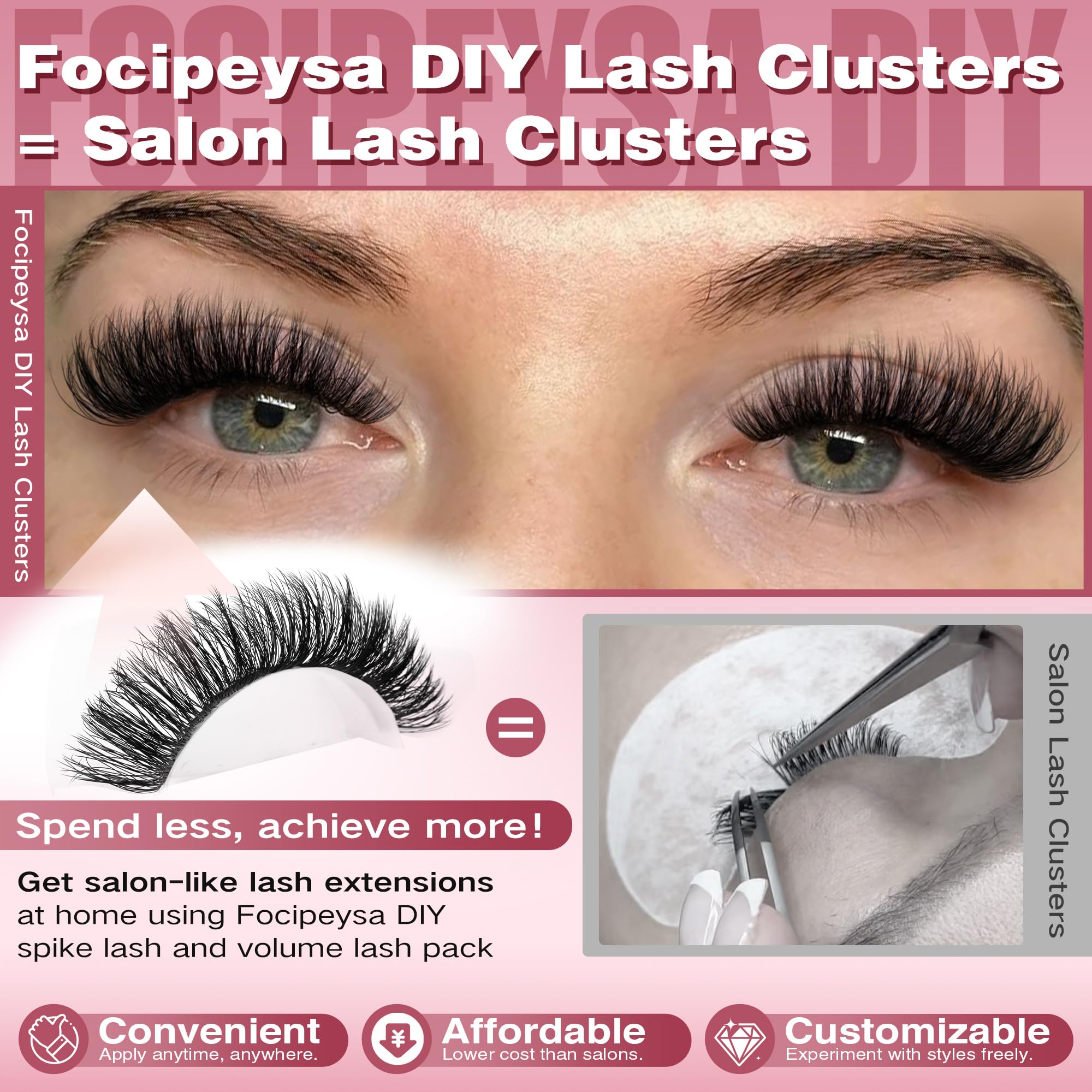 Focipeysa fluffy volume lashes deliver natural fullness for daily wear.