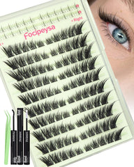 Focipeysa Fox Eye Lash Clusters kit for quick at home lash setup