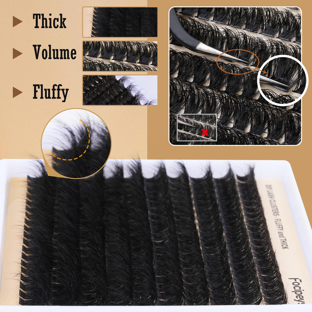 Focipeysa imported mink-like fibers create soft, durable lashes for everyday use.