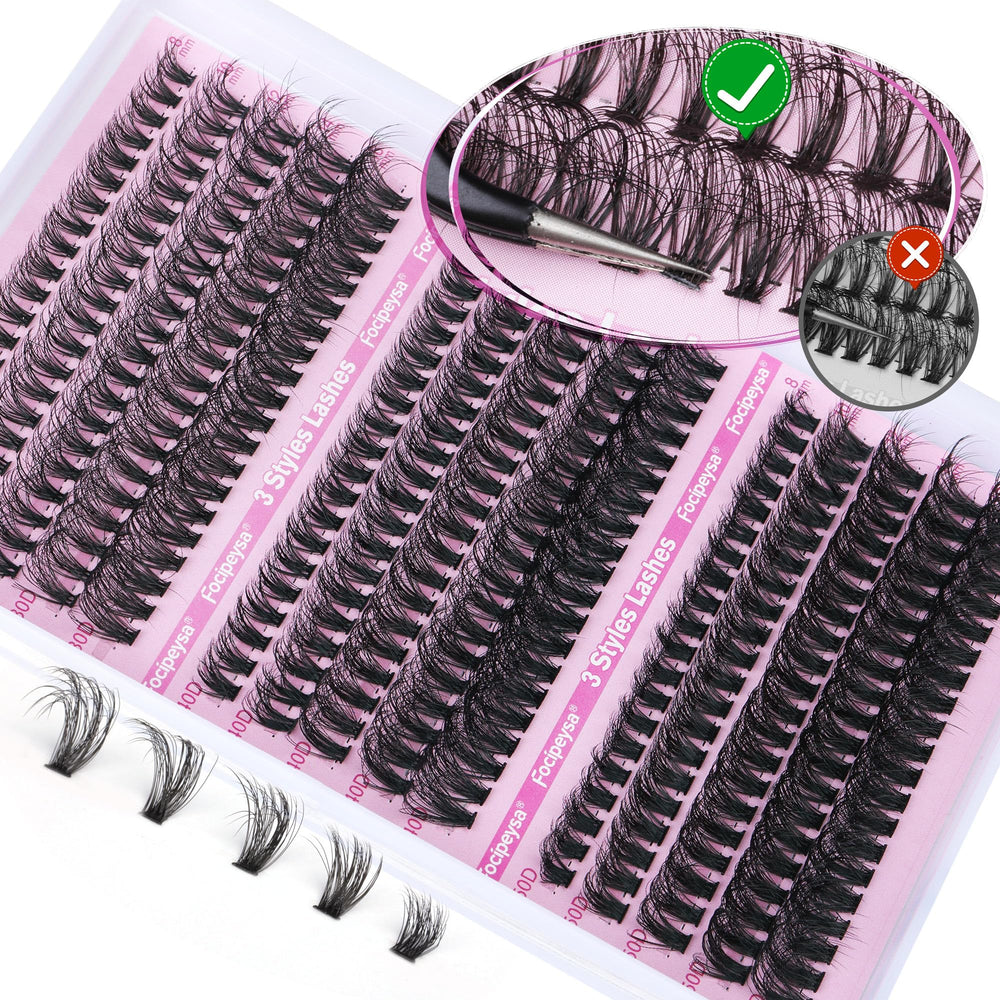 Focipeysa lash-bond application helps secure clusters with simple steps.