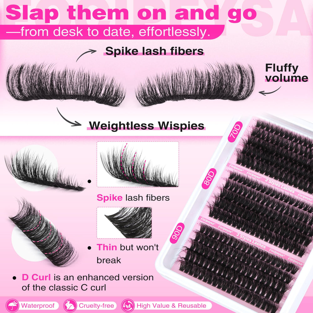 Focipeysa lash bond and seal kit provides long-lasting hold.