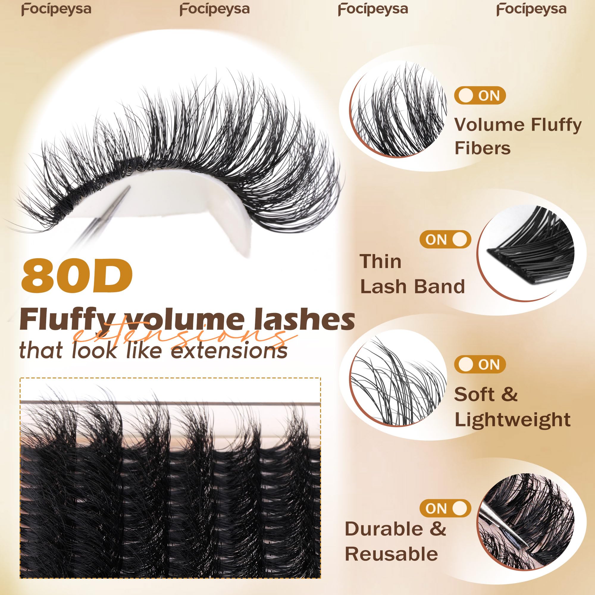 Focipeysa lash remover bottle supports gentle, efficient lash removal.