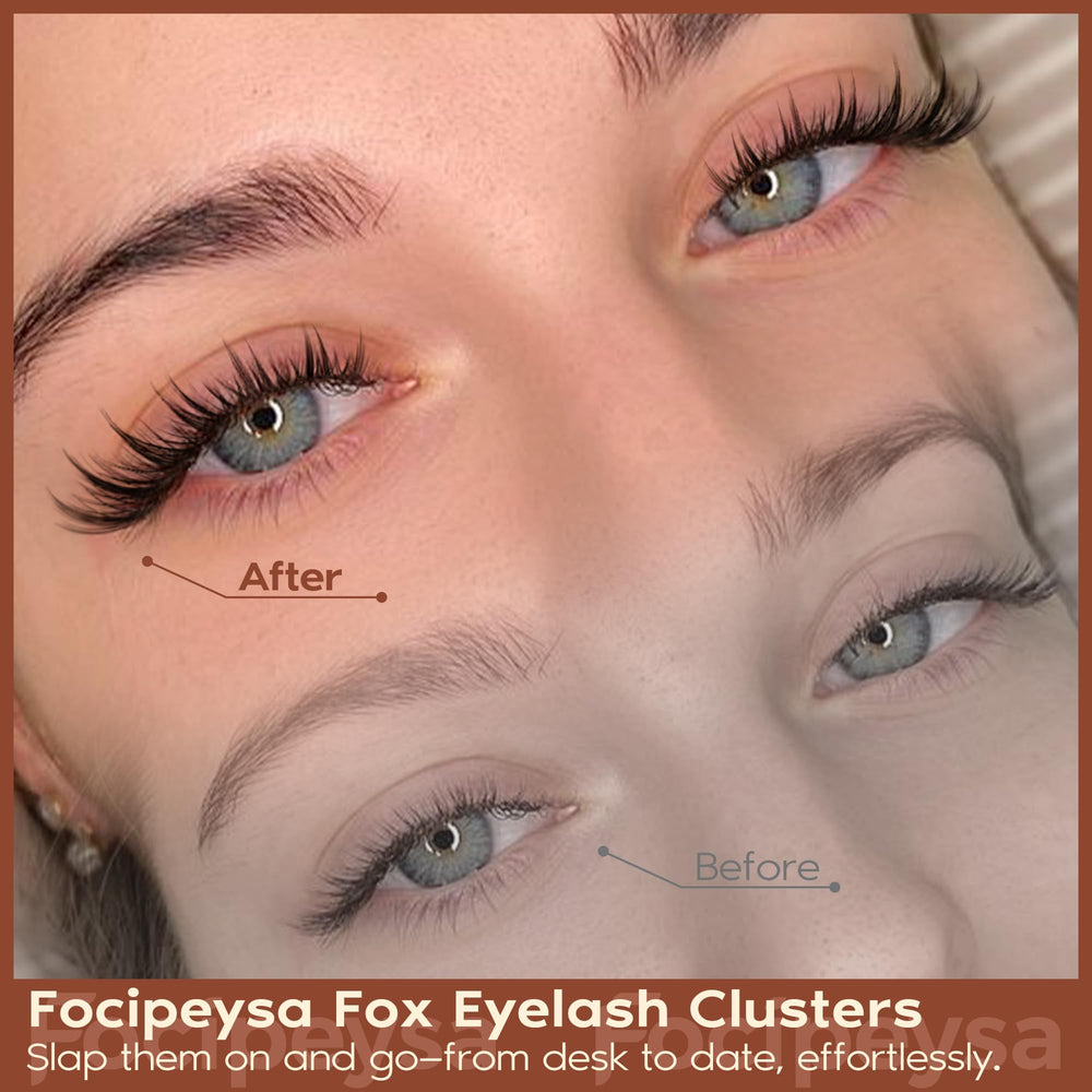 Focipeysa Lashes Clusters Vegan soft-band feel comfortable all day.