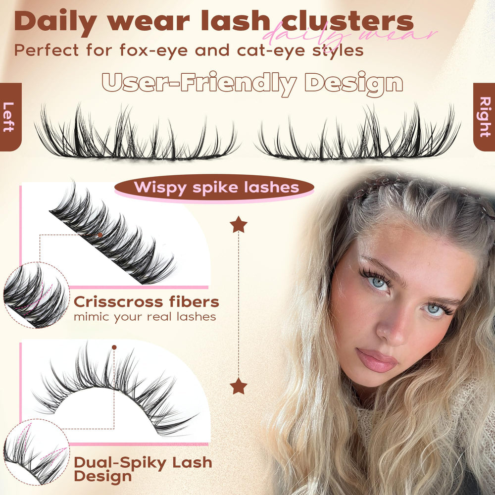 Focipeysa Lashes Clusters Waterproof finish stays put in any setting.