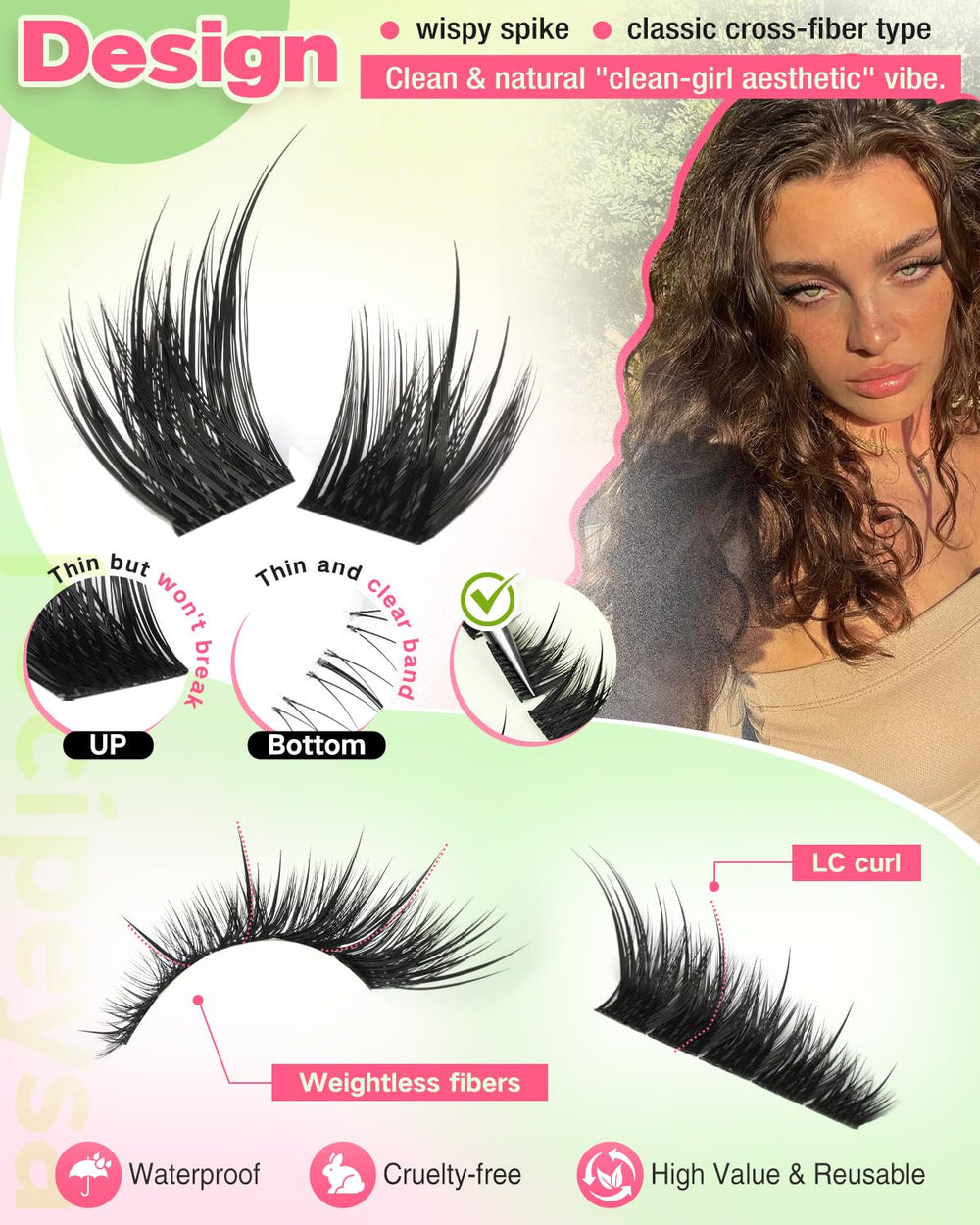 Left and right DIY lash clusters for balanced results