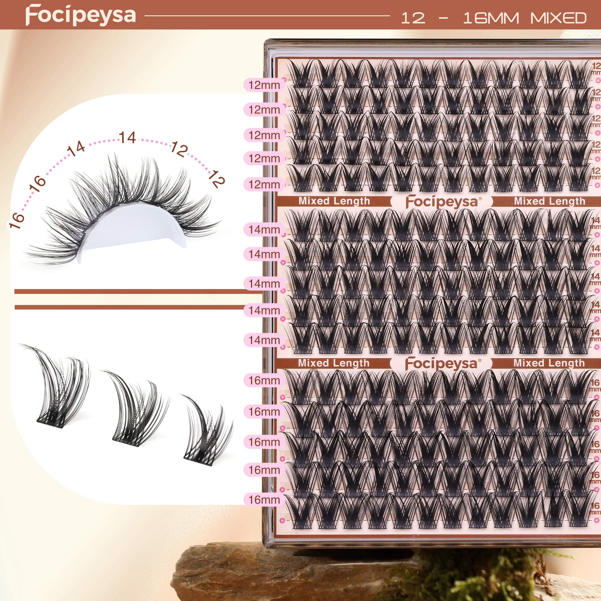 Focipeysa long-lasting comfort lashes lightweight for all-day wear