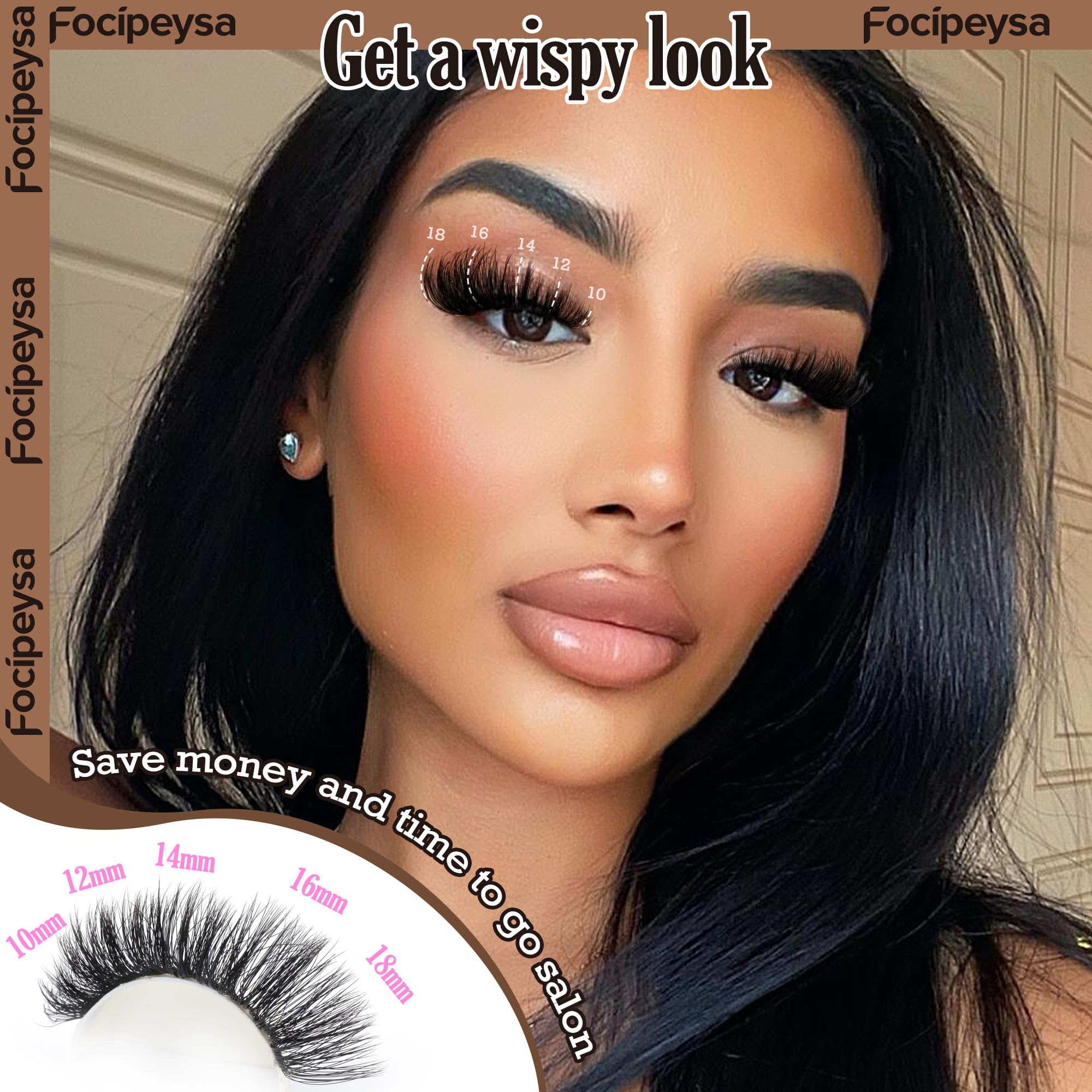 Focipeysa salon-like volume clusters save time while achieving dramatic eyes at home.