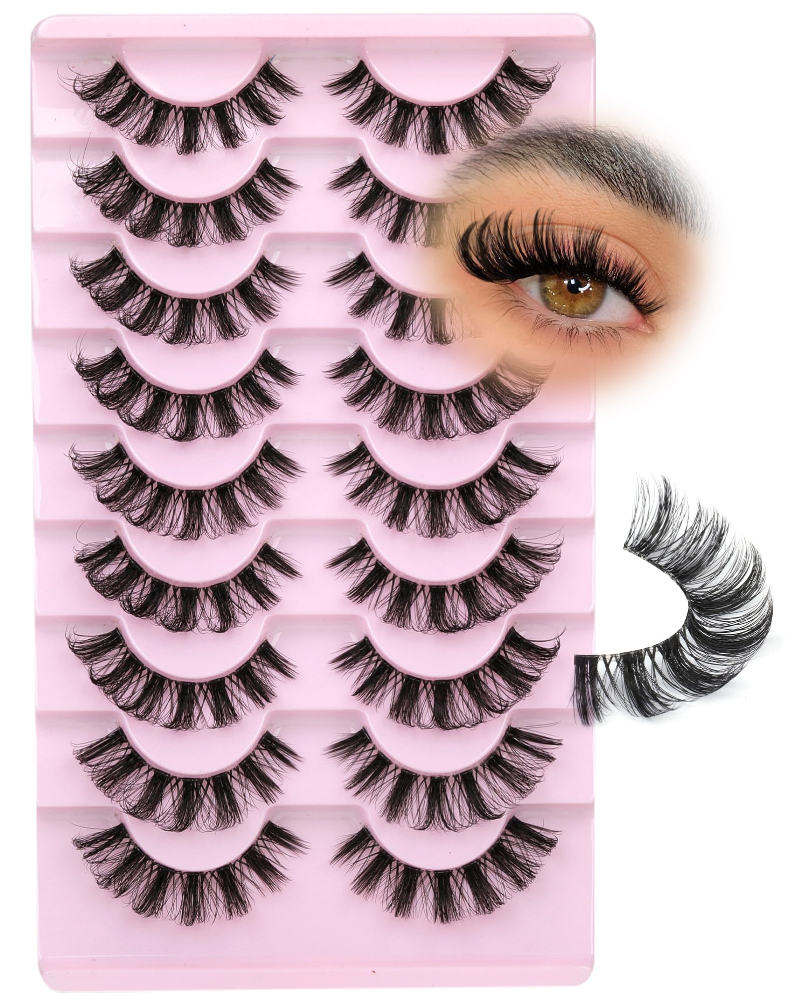 Focipeysa vegan fiber lashes provide gentle wear on sensitive eyes.