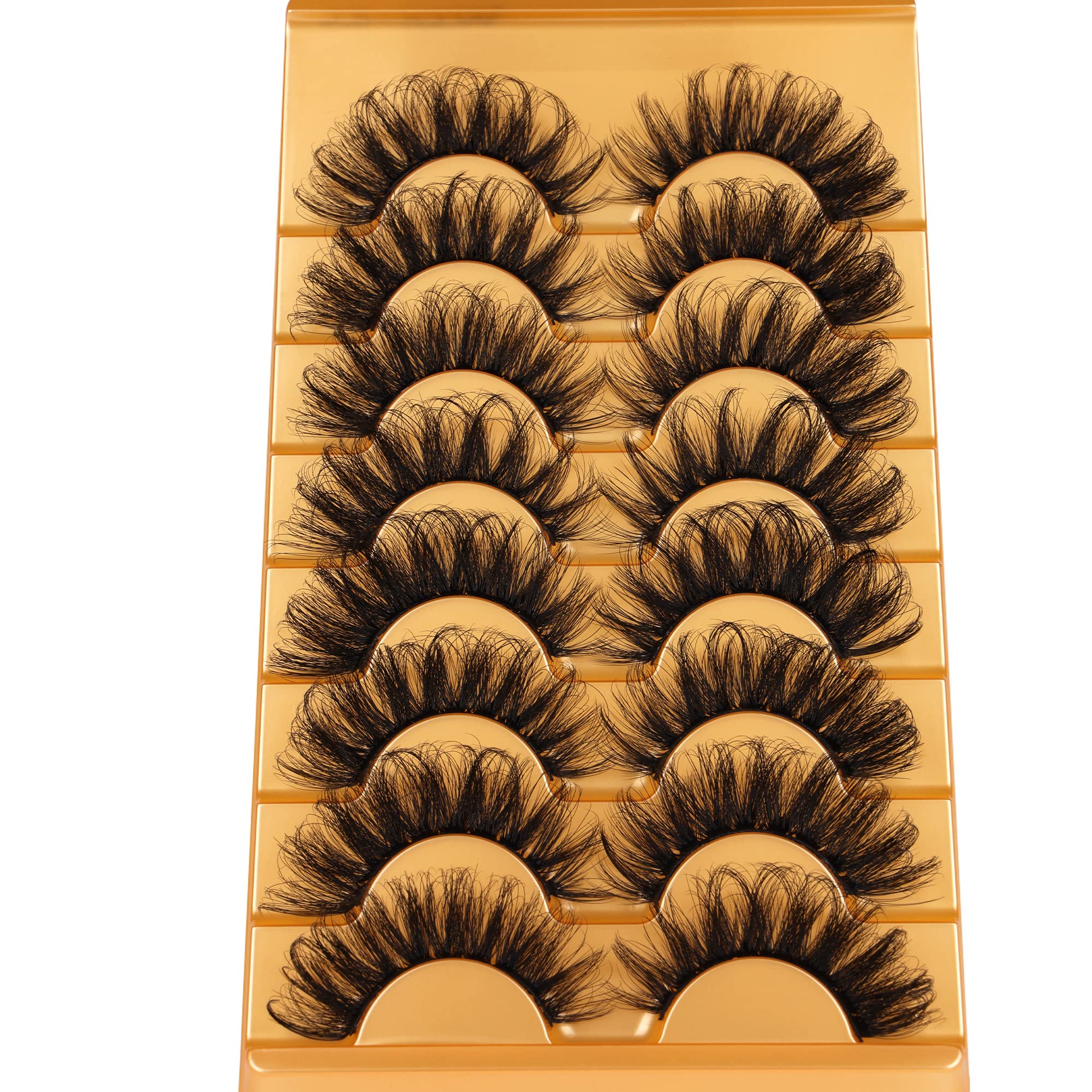 Handmade vegan silk fiber lashes with flexible cotton band.