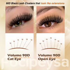 Focipeysa vegan hypoallergenic lash clusters for sensitive eyes and comfortable wear.