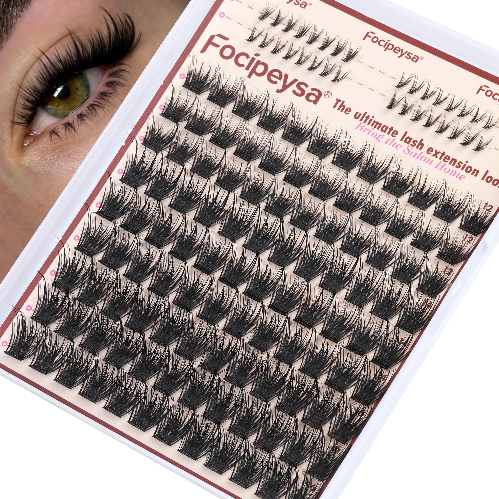 Focipeysa wispy lash clusters band 10-16mm for natural daily volume