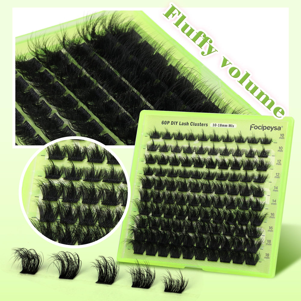 Wispy Focipeysa lashes for a natural, lightweight look