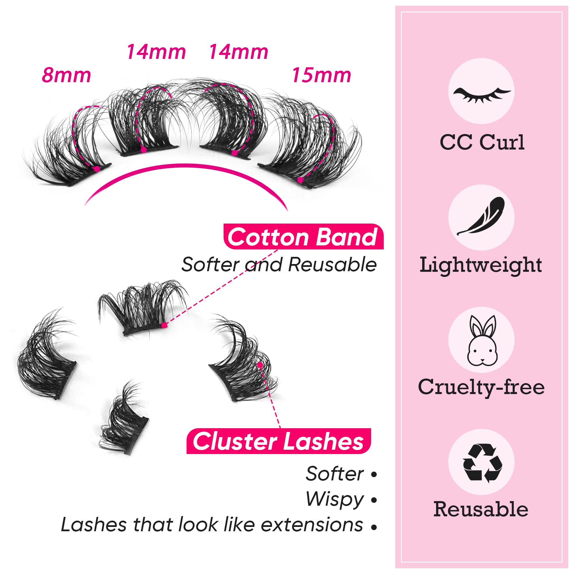 Focipeysa wispy look lashes to brighten and open the eyes
