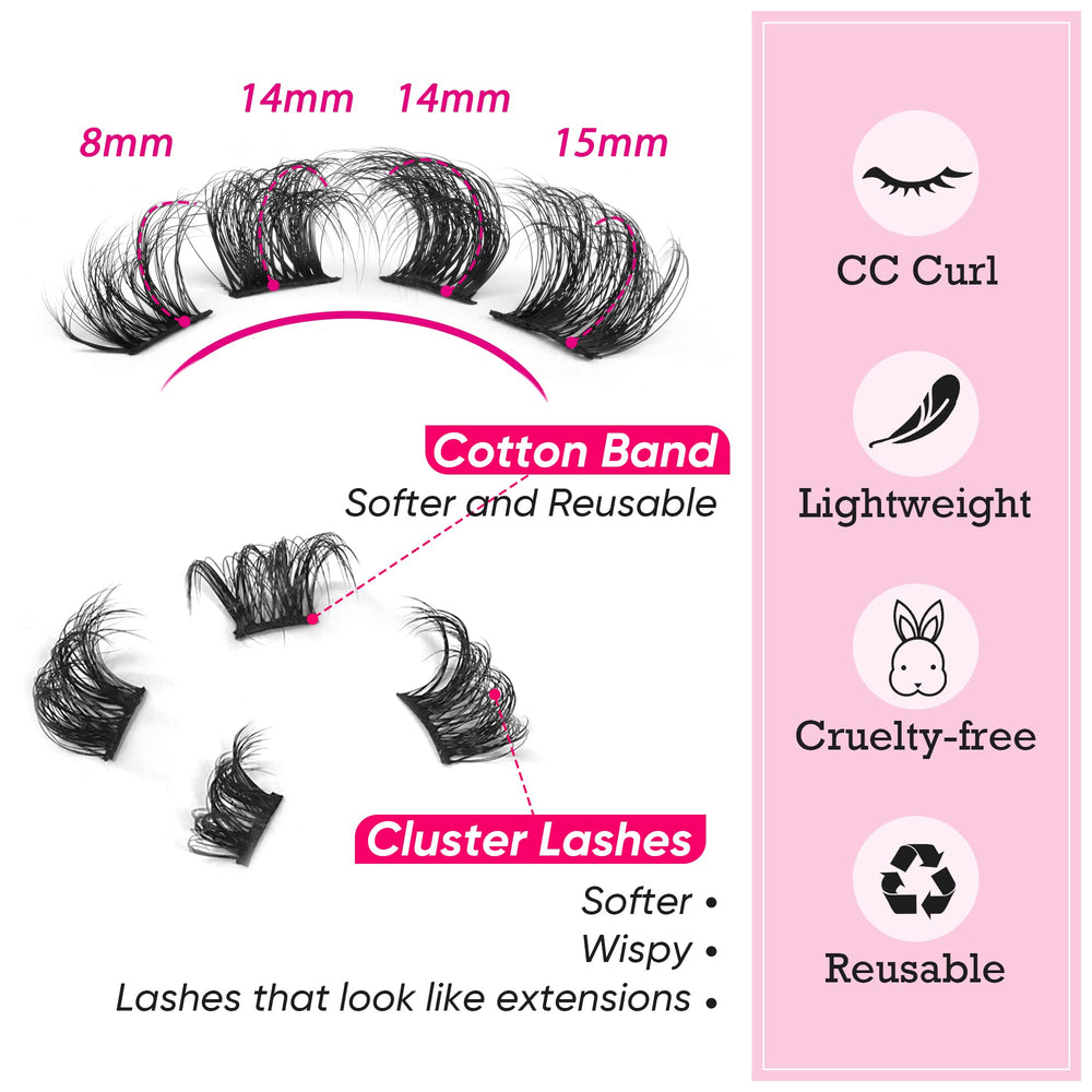 Focipeysa wispy look lashes to brighten and open the eyes