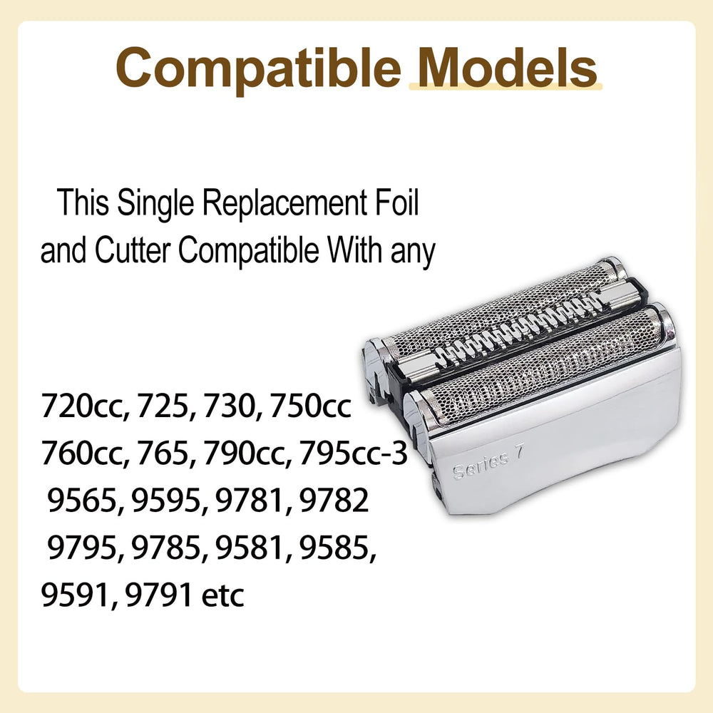 FOCODECKING 7-Series 70S replacement head; snap-on clips shown for tool-free replacement.