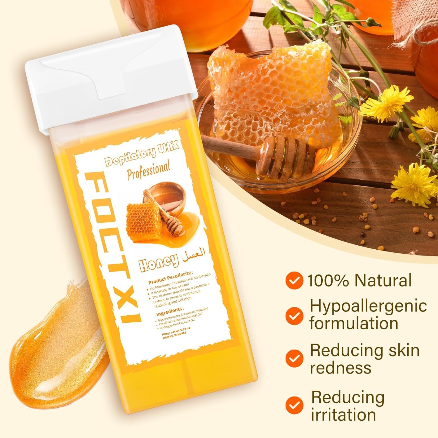 FOCTXI Honey Wax Cartridges deliver a natural formula for smooth waxing.