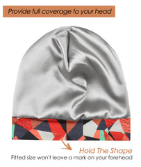 FocusCare gorro satinado para cabeza grande mantiene la cabellera suave toda la noche
