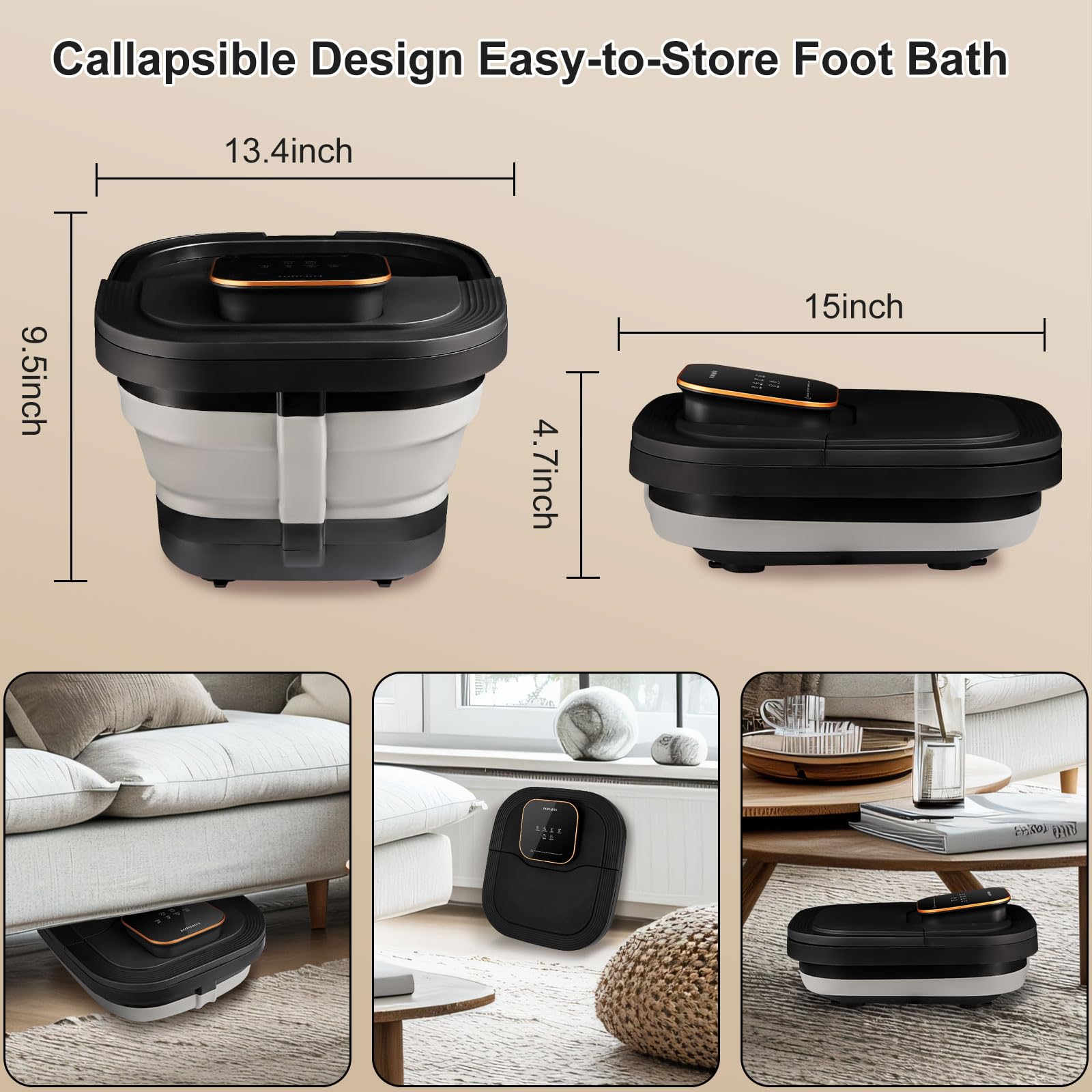FOFOJOY foldable foot tub made with PP and TPE for durable, space-saving use.