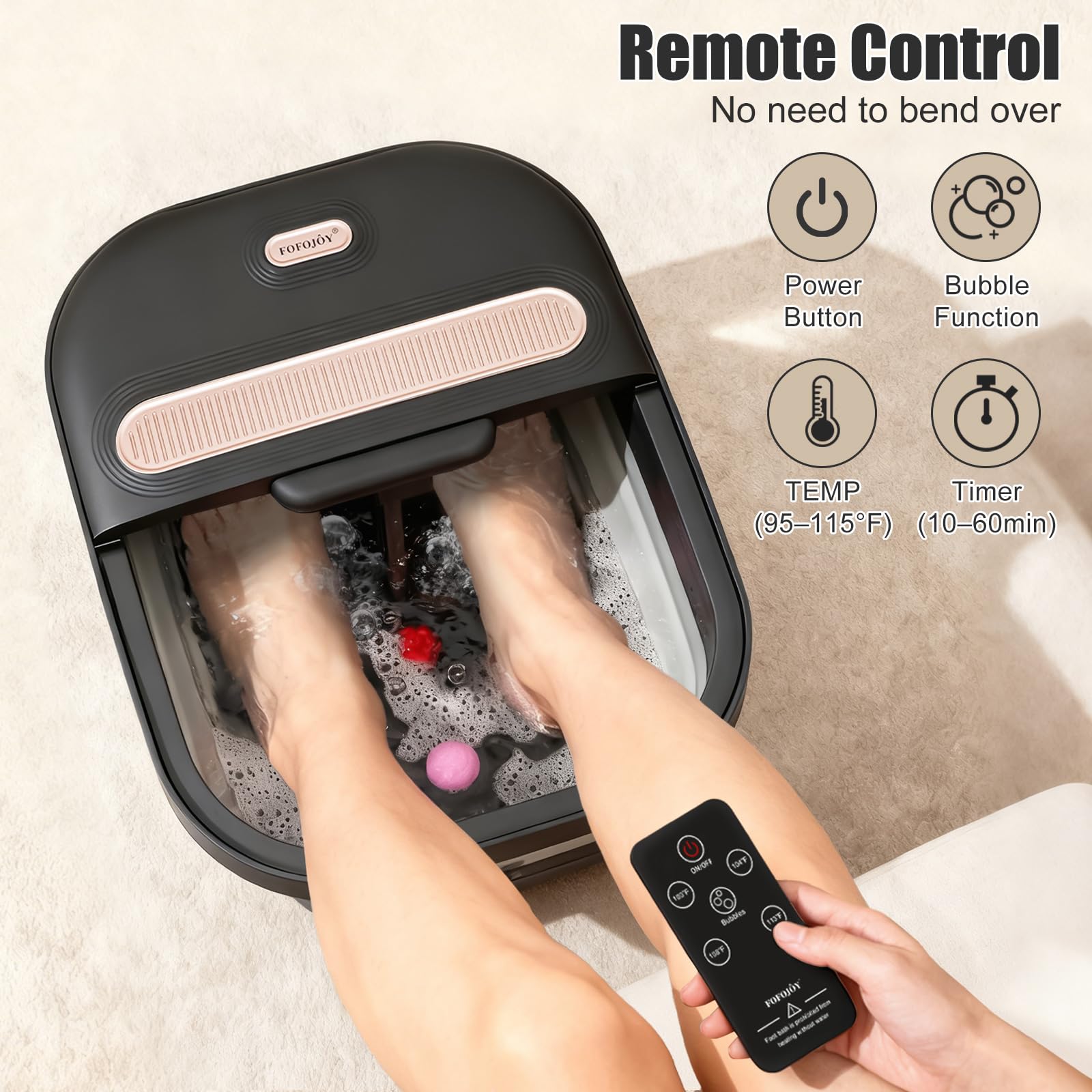 FOFOJÔY foldable foot spa design saves storage space