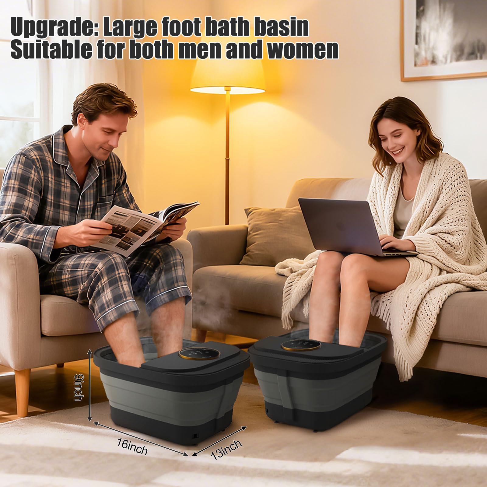 FOFOJOY red-light warming feature adds cozy foot heat.