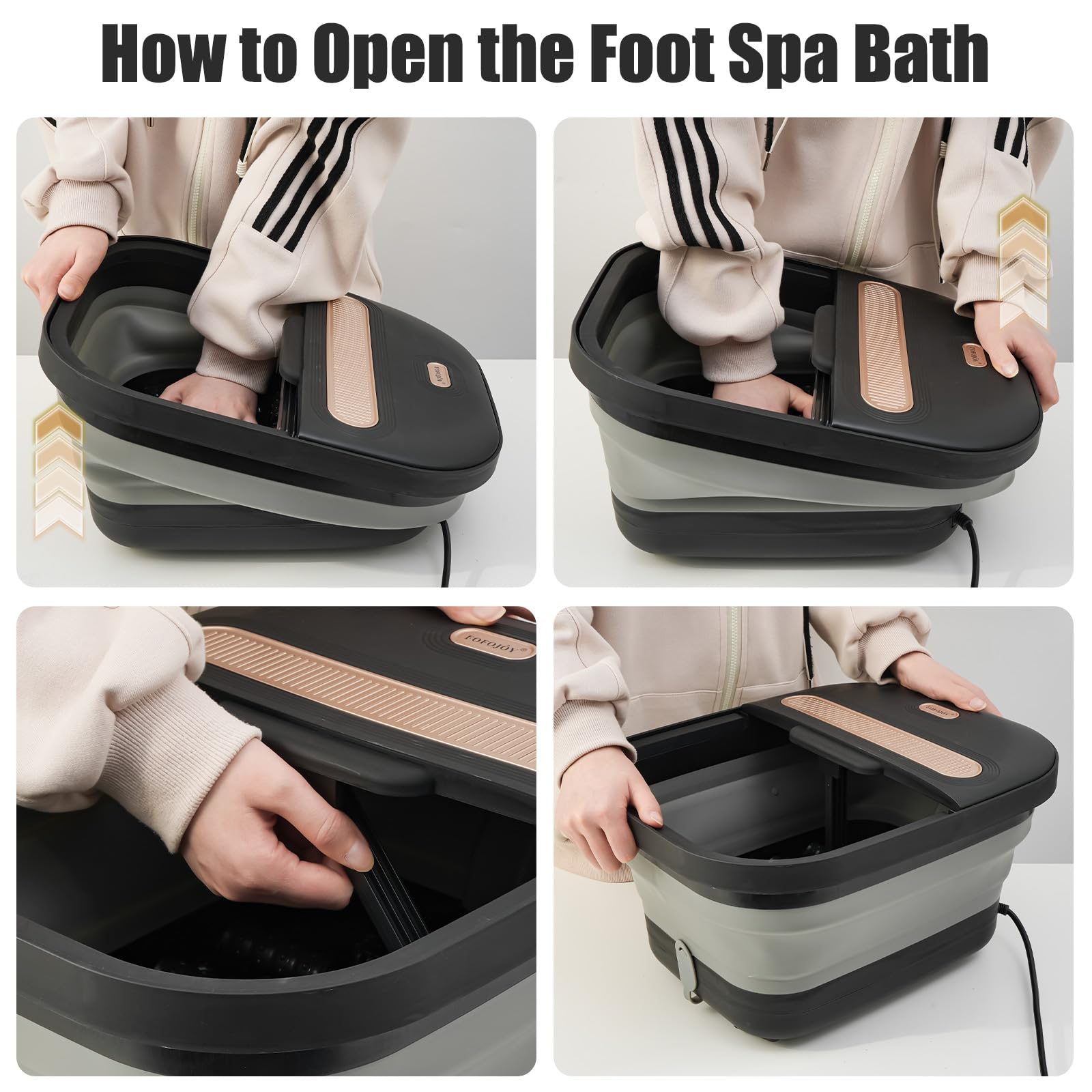 FOFOJÔY red light feature warming the feet during soak