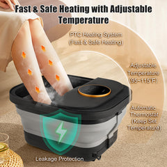 FOFOJOY foot spa temperature control for personalized warmth.