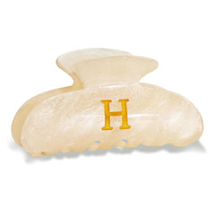 Fohufo acrylic monogram hair clip with H letter for secure, stylish everyday wear.