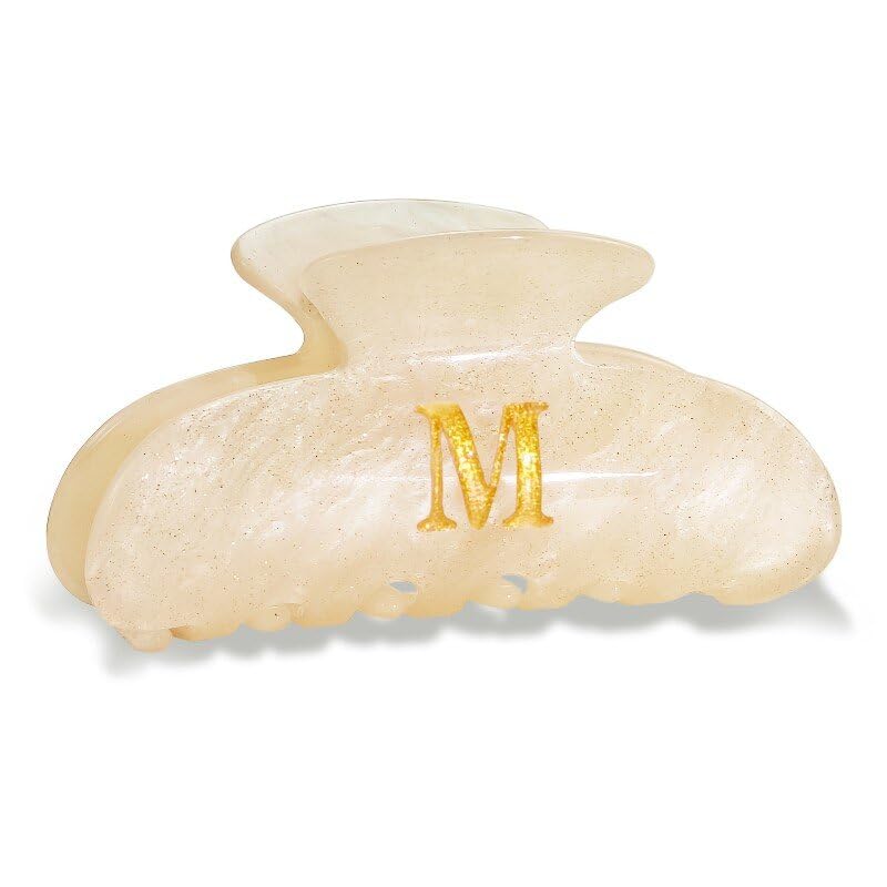 Fohufo monogram letter hair clip for teens with secure acrylic grip for all-day wear.
