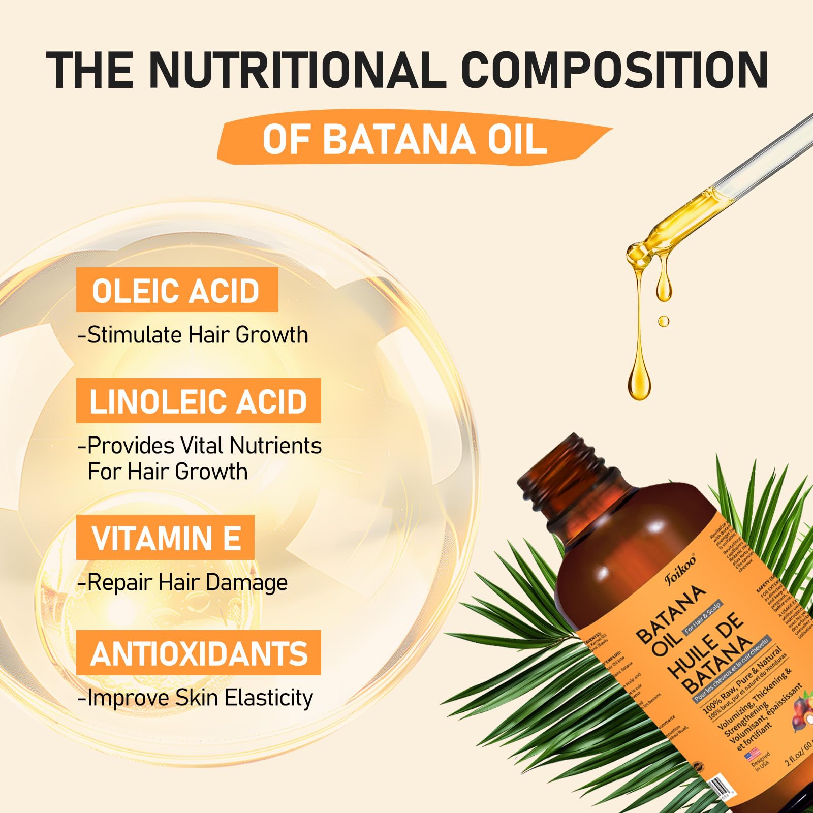 FOIKOO Batana Oil in a hair care routine scene for scalp nourishment.