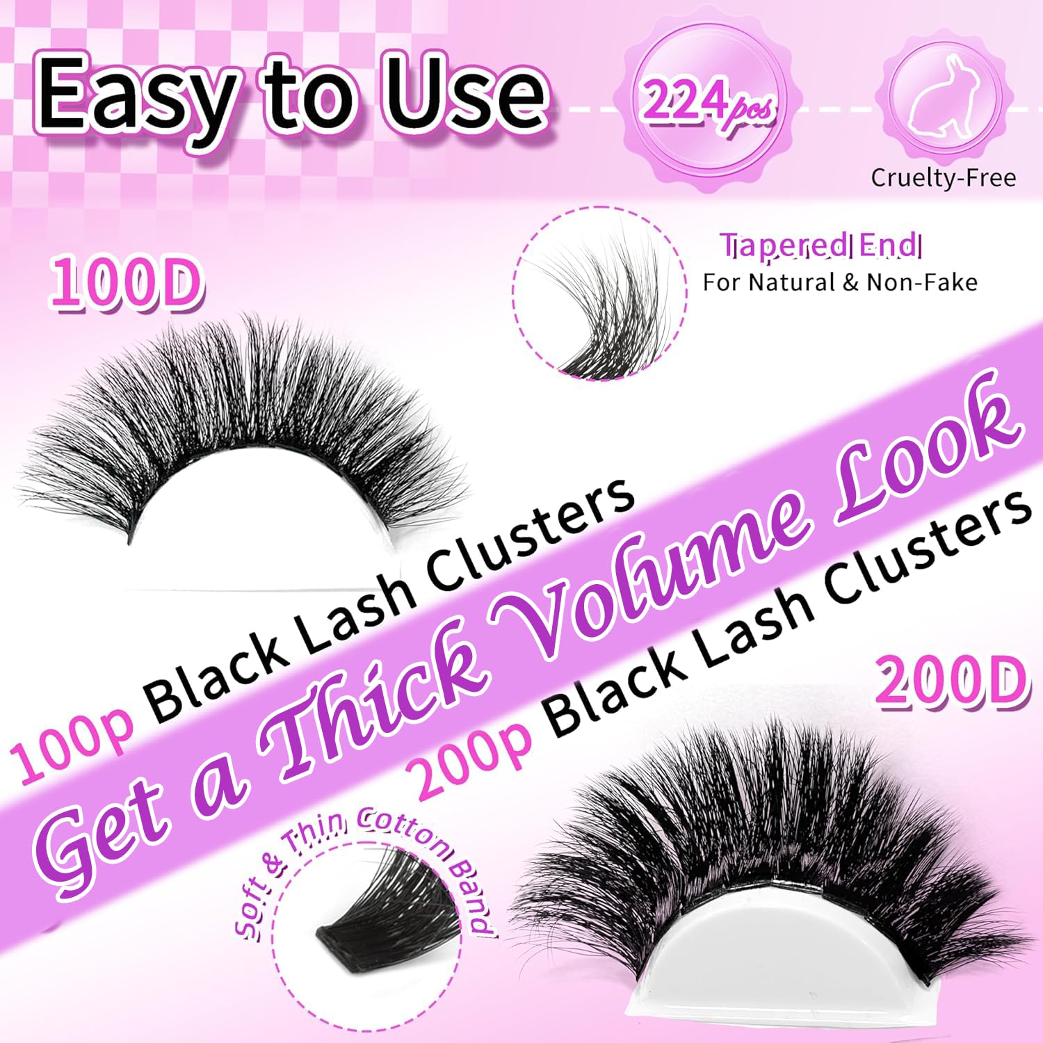 FOINEMYED Lash Clusters offer long-lasting wear and defined curl.