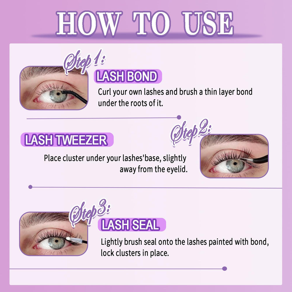 FOINEMYED Lash Clusters provide two styles for wispy or dense looks.