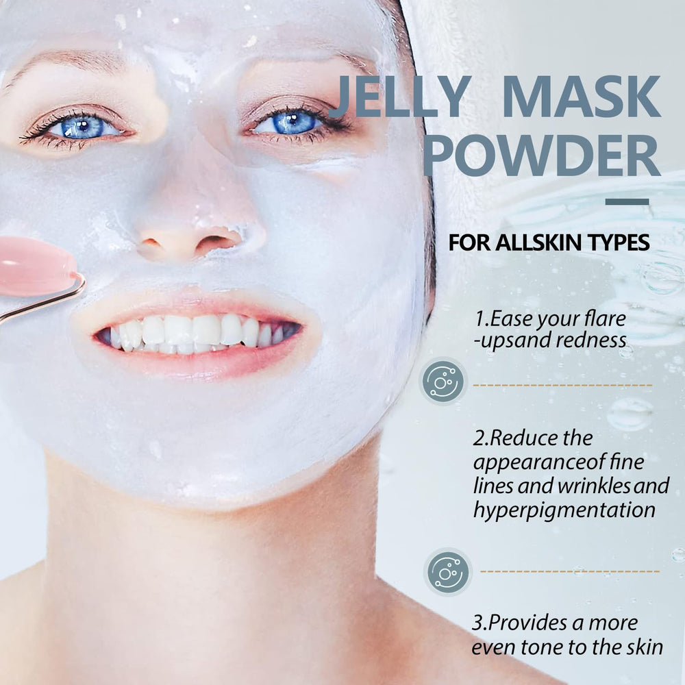 Aplicación de mascarilla gelatinosa en el rostro para hidratación