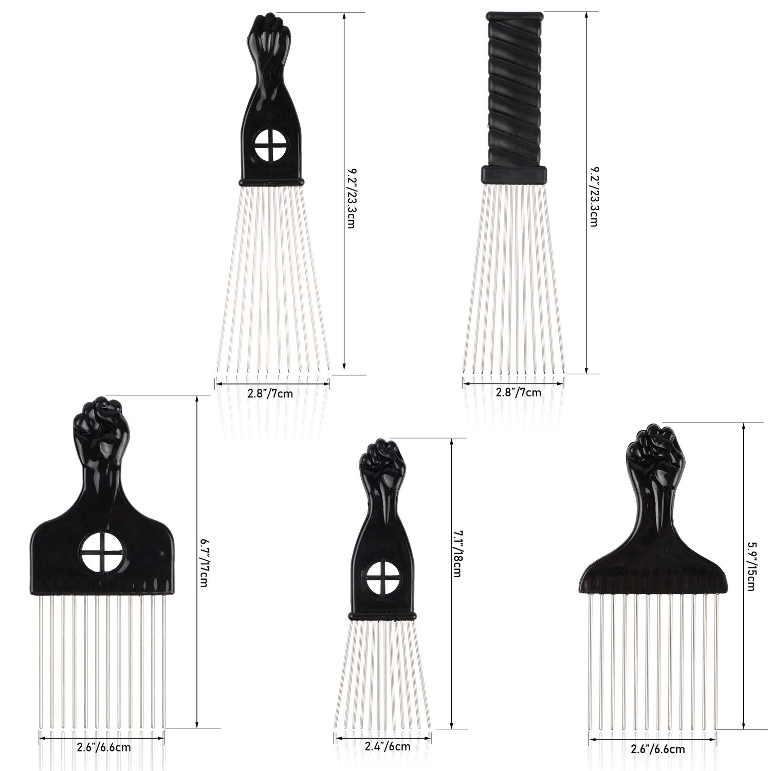 Folansy Afro comb with wide teeth designed for smooth detangling and shaping.